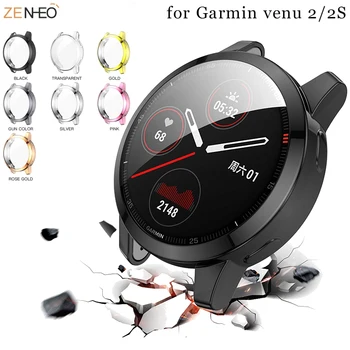 2021 Нов ултра тънък Прозрачен Защитен калъф от TPU покритие Voor за Garmin Venu 2/Venu 2S Smart horloge Beschermende accessoires