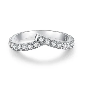 2023 Нов пръстен от сребро 925 проба с асиметрично до диаманти в стил Ins Advanced Sense ТВ Подредени Ring