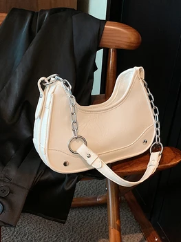 2023 Нови летни и Шикозни дизайнерски дамски чанти през едно рамо и мишницата, висококачествени текстурирани Универсална чанта през рамо с веригата