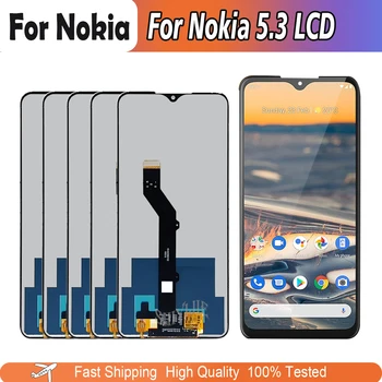 3/5/10 бр. LCD дисплей, Оригинална За Nokia 5.3 LCD дисплей с сензорен екран Дигитайзер За TA-1234/1223/1227/1229 Подмяна на екрана В събирането на
