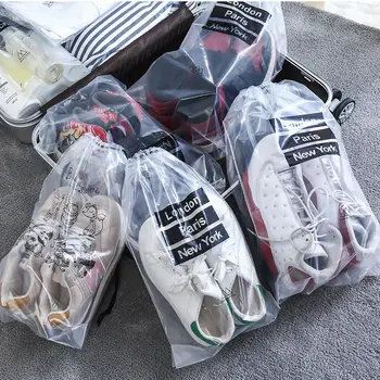 5 бр./партида, опаковка за пътна обувки, чанта за съхранение, Прозрачен джоб за домашни обувки, прах-едно водоустойчив чанта за обувки, водоустойчив