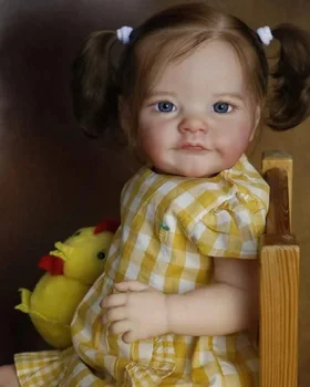 56 см Tobiah Reborn Baby Doll 3D Боядисана Кожа Реалистична Истинска Bebe Реборн Мека Силиконова Vinyl Кукла Muñecas Преродения