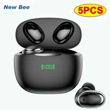 5ШТ Нови Слушалки Bee CT02 TWS Bluetooth Безжични Слушалки Слушалки с Led Дисплей Слушалки 