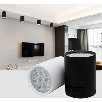 COB LED Лампа За Повърхностен Монтаж С Регулируема Яркост Цилиндричен Тавана Лампа От 3 W 5 W 7 W 10 W И 12 W 15 W 85-265 В Начало Декор За Спалня Осветление