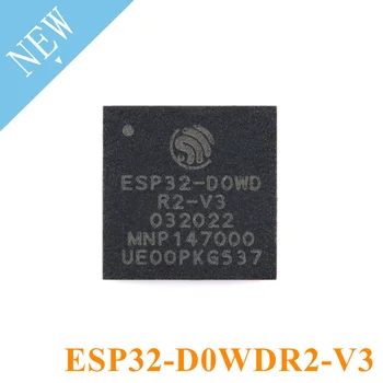 ESP32-D0WDR2-V3 QFN-48 WiFi, Bluetooth съвместим, 2 MB P-SRAM ESP32 2,4 Ghz МОЖНО 5,0 Двуядрен 32-битов Безжичен чип MCU IC Оригинал