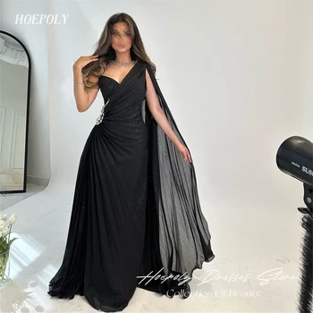 Hoepoly Луксозна вечерна рокля без ръкави с V-образно деколте за жени, летен стил, модерно е просто стилна вечерна дълга рокля за бала, новост 2023 година