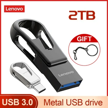 Lenovo USB 3.0 OTG Флаш памет и 2 TB 1 TB USB Флаш памети TYPE-C 2 В 1 Стик Memory Stick Високоскоростен USB Стик Безплатна Доставка