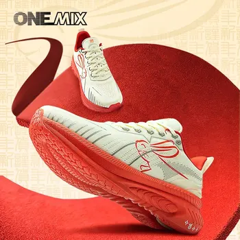 ONEMIX 2024, нови маратонки, мъжки маратонки за бягане в тежка категория, нескользящая дишаща лека спортни обувки на открито