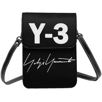 Yohji Yamamoto 3Y Чантата си за мобилен телефон Кожен Държач за карти в Чантата си Тенденция женствена чанта през рамото си Лека