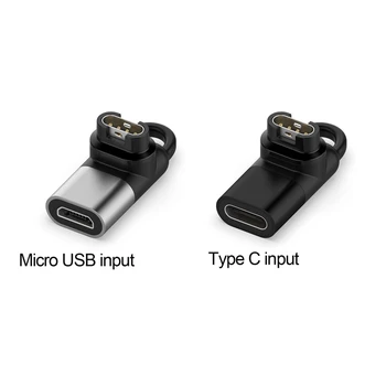 Адаптер за свързване на зарядното устройство Type-C под ъгъл от 90° към конектора USB C 4pin, който е Съвместим с Garmin Approach S60/Forerunner 945/935