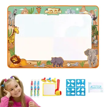 Акварел Мат KidsDoodle & Scribbler Boards Платно Играчка Мат Платно Мат За Деца за Оцветяване Драскат килимче За Рисуване 100 X 80 см За Деца