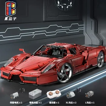В ПРИСЪСТВИЕТО на MOC Enzo Super Sport Car High-tech Технологии 42143 Стоманобетонови Технически Строителни Блокове Toy Bricks