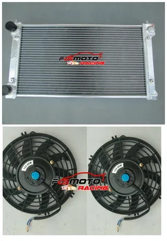 Висококачествен Радиатор От Алуминиева Сплав + Вентилатори За VW GOLF MK1/2 GTI/SCIROCCO 1.6 1.8 8V MT Manual гаранция една година