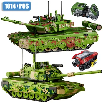 Военен основния боен танк MOC Type-99, модел лесно резервоар VT-5, строителни блокове, направи си сам, модерни оръжия, тухли, играчки за деца, подаръци