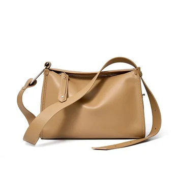 Дамски чанти през рамо от естествена кожа XZAN 2023, нова чанта през рамо, ниша, стилна чанта-възглавница, модни ежедневна чанта