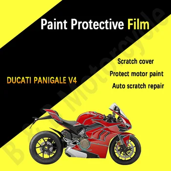 За Ducati Panigale V4 Защитно фолио за боя TPU Прозрачен защитен стикер Модификация прозорец винетка на резервоар за Panigale V4 2021
