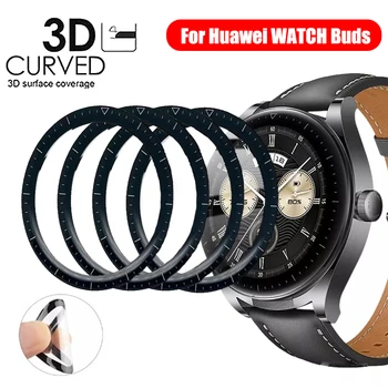 За Huawei Watch Рецептори 3D извити защитно фолио за екрана, не закалено стъкло, защита от надраскване, HD Прозрачна защитна мека филм за интелигентни часа