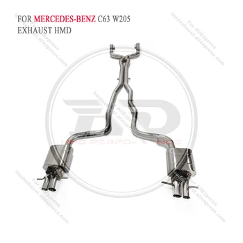 Изпускателна тръба от неръждаема стомана HMD подходящ за авточасти Mercedes-Benz W205C63 2015 + 6,2 л с модифицираните впръскване вентил
