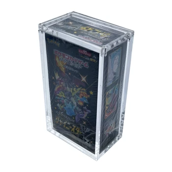 Изработена по Поръчка на Японската Карта Pokemon Акрилна кутия за опаковката Прозрачни Акрилни Витрини с плъзгащ се капак