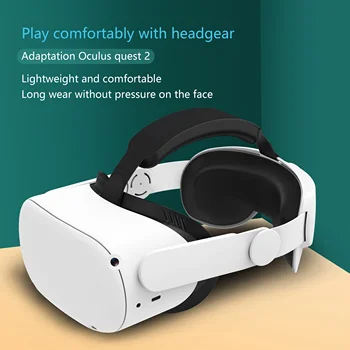 Каишка за главата, съвместим с аксесоари Oculus Quest 2, Meta Quest 2, регулируеми взаимозаменяеми каишка Elite за подобряване на комфорта Suppo