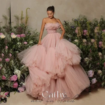 Кати Секси с открити рамене, елегантна бална рокля, абитуриентски рокли, принцеса, блестящи многопластови рокли, Vestidos De Noche