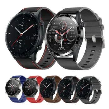 Кожена Каишка За Huawei Watch GT 3 46 мм и Каишка За Китката Гривни За GT2 46 мм GT3 Взаимозаменяеми Гривна За Amazfit GTR 2 3 pro