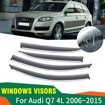Козирка на Вратата на Колата За Audi Q7 4L Аксесоари 2006 ~ 2015 Авто Дефлектори Защита От Дъжд За Вежди Козирка Ветрозащитный Екран Автомобилни Аксесоари