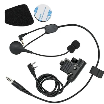 Комплект конектори Y-образни микрофон Kenwood ПР за защитни слушалки Howard Leight / ZOHAN EM054 / TACTICAL500, който подобрява комуникацията
