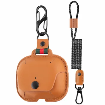 Луксозна 3D Чанта За слушалки Airpods Pro Case С Кожена Шейным Каишка И Хардуерна Катарама За слушалки 