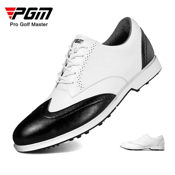 Мъжки обувки за голф PGM, мъжки водоустойчив нескользящая спортни обувки от сверхволокнистой кожа, Мъжки ежедневни спортни обувки в английски стил 39-44