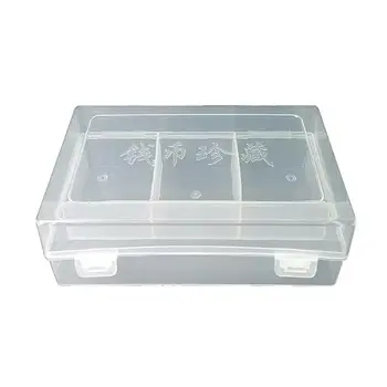 Прозрачна Пластмасова Кутия За Съхранение Display Collection Case Protector Organizer за 48шт 40 мм/45шт 46 мм Права на Засаждане на Притежателя на Капсули За Монети