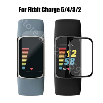 Прозрачно защитно фолио за Fitbit Charge 5/4/3/2 С пълно покритие, прозрачен филм за Charge5, защитно фолио за екрана, аксесоари за умен-гривни