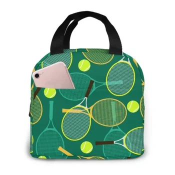 Ракети за тенис и тенис чанта за обяд Чанта-тоут за възрастни многократна употреба контейнер за обяд, за жени, мъже Училище, работа в офис