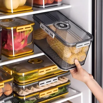Специален прозрачен двуслойни сгъсти кутия за съхранение на пресни продукти от хладилника