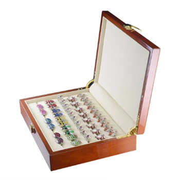 Стъклена кутия за копчета за ръкавели с капацитет 20-30 двойки, в Ковчег за пръстени, ковчег за бижута за мъже