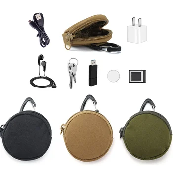 Тактически ЕРП-калъф, мъжки портмонета за монети, държач за ключове, военен Нож и ключодържател, с цип джоб, USB кабел, чанта за слушалки, Органайзер