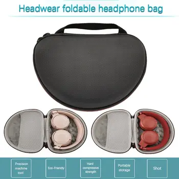 Чанта за слушалки в твърда обвивка Здрав пътен калъф за безжични слушалки Универсален калъф за съхранение на слушалки