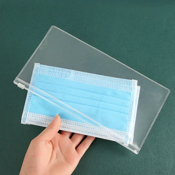 Чанта за съхранение на маската прозрачна плъзгаща се странична чанта за временно съхранение на преносим пылезащитная и влага чанта за съхранение