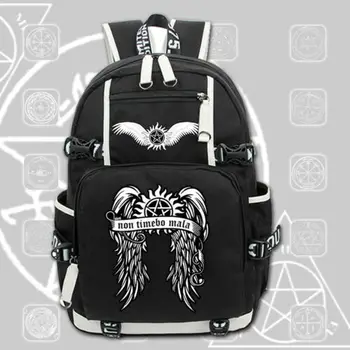 Чанти-раници Supernatural SPN с цип за лаптоп, ученически пътни чанти за книги, раница за момичета и момчета, подарък